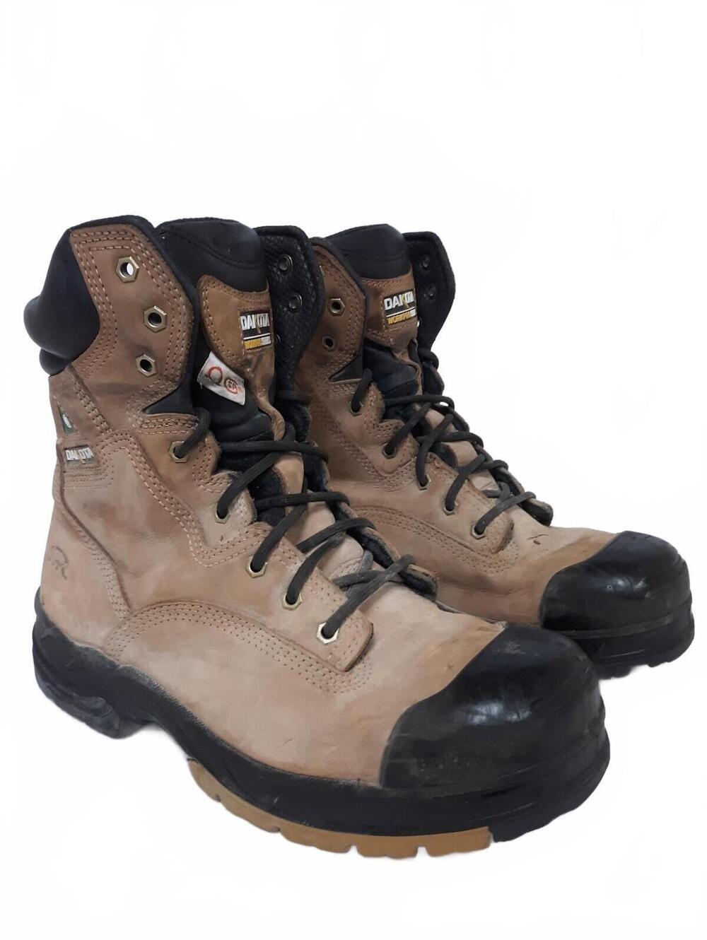 Dakota WorkPro 8006 Men's 8' Work Boots Steel Toe Composite Plate Leather 10.5M